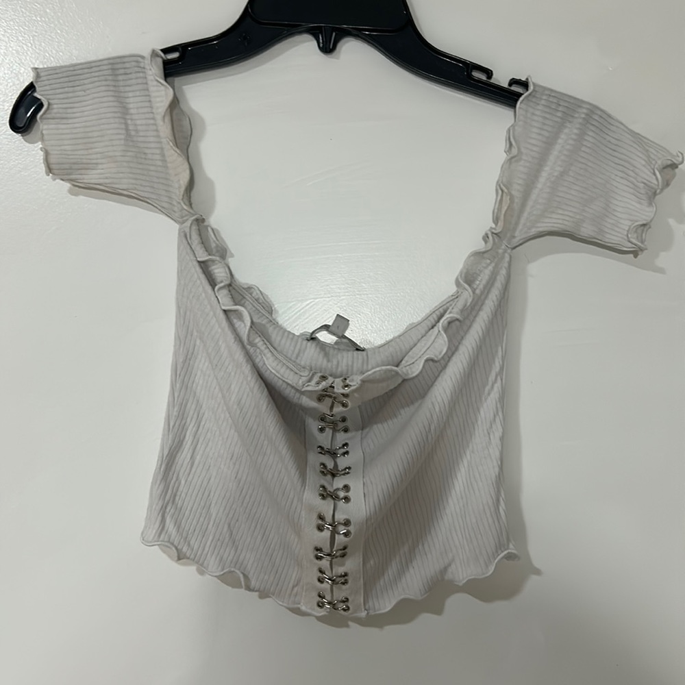 White crop top